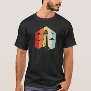Retro Leuchtturm Wasser Ozean Vintag Lighthou T-Shirt