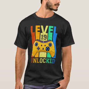 Retro Level 19 Entsperrte Spiele zum 19. Geburtsta T-Shirt