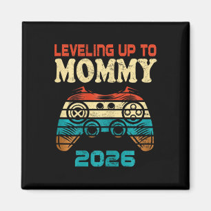 Retro Level Aufstieg Zur Mami 2026 Schwangerschaft Magnet