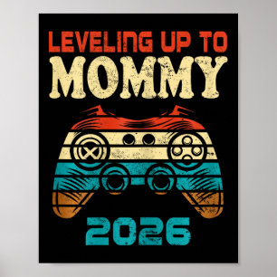 Retro Level Aufstieg Zur Mutti 2026 Schwangerschaf Poster