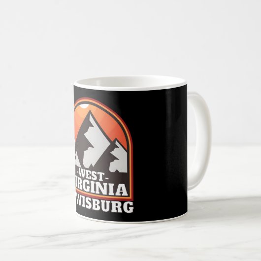 Retro Lewisburg West Virginia � Spirit of Australi Kaffeetasse (VorderseiteRechts)