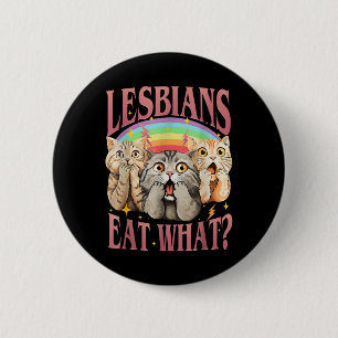 Retro LGBT essen was Cat Lesbian Pride Monat gleic Button