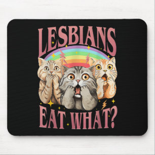 Retro LGBT essen was Cat Lesbian Pride Monat gleic Mousepad