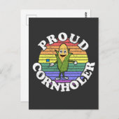 Retro LGBT Proud Cornholer Cornhole T - Shirt Postkarte (Vorne/Hinten)