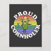 Retro LGBT Proud Cornholer Cornhole T - Shirt Postkarte (Vorderseite)