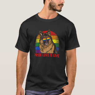 Retro Lgbt Stolz Liebe Ist Liebe Deutscher Schäfer T-Shirt