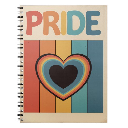 Retro-LGBTQ+-Stolz Notizblock (Vorderseite)