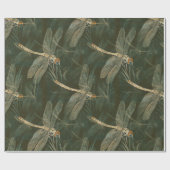 Retro-Libellen Geschenkpapier (Flach)