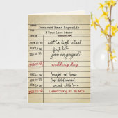 Retro Library Card 30 Jahre alt Karte (Gelbe Blume)