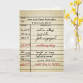 Retro Library Card 40 Jahre alt Karte (Gelbe Blume)