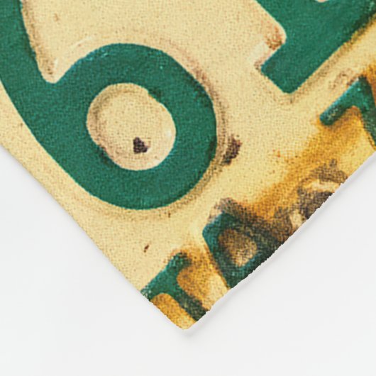 Retro License Plate Collection  Fleecedecke (Ecke)
