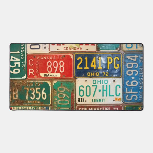 Retro License Tellers Collection Schreibtischunterlage (Vorderseite)