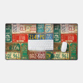 Retro License Tellers Collection Schreibtischunterlage (Tastatur & Maus)