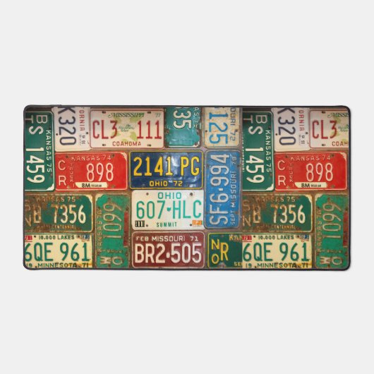 Retro License Tellers Collection Schreibtischunterlage (Vorderseite)