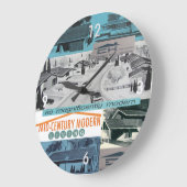 Retro-licious 60er Moderne Mosaik! Große Wanduhr (Winkel)