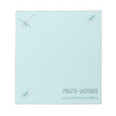 Retro-licious Modernes Notepad - blau Notizblock (Vorderseite)