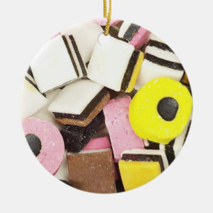 Retro Licorice Candy Keramik Ornament