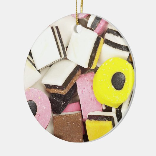 Retro Licorice Candy Keramik Ornament (Links)