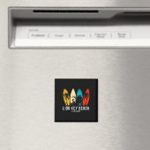 Retro Lido Key Beach Florida Surfboarder Design fü Magnet (In Situ (Geschirrspüler))