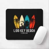 Retro Lido Key Beach Florida Surfboarder Design Fü Mousepad (Mit Mouse)