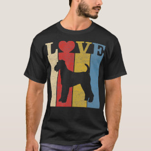 Retro Liebe Airedale Terrier Dog Vintages Geschenk T-Shirt