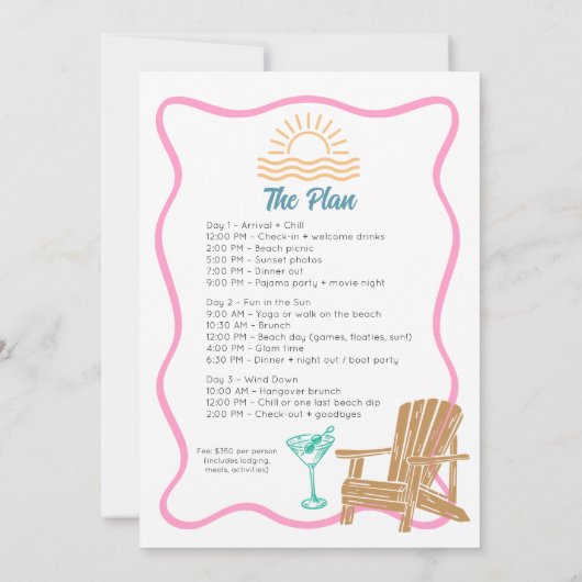 Retro-Liebe am Junggeselinnen-Abschied Einladung (Rückseite)