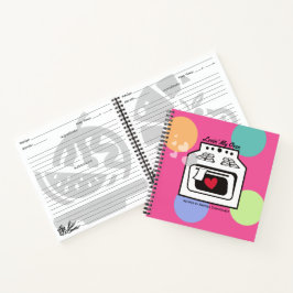 Retro-Liebe Backofen Personal Kochbuch Rezept Note Notizblock