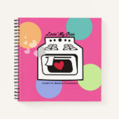 Retro-Liebe Backofen Personal Kochbuch Rezept Note Notizblock (Vorderseite)