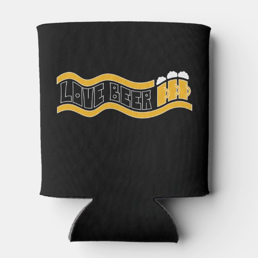 Retro "Liebe Beer" kann abkühlen Dosenkühler (Rückseite)