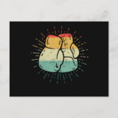 Retro Liebe Boxing Lover Boxer Gloves Funny Postkarte (Vorderseite)