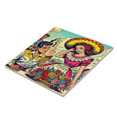 Retro Liebe Couple Comic Fliese (Seite)