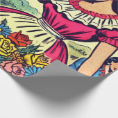 Retro Liebe Couple Comic Geschenkpapier (Ecke)