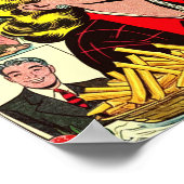 Retro Liebe Couple Comic Poster (Ecke)