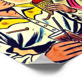 Retro Liebe Couple Comic Poster (Ecke)