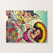 Retro Liebe Couple Comic Puzzle (Horizontal)