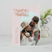 Retro Liebe & dank Stars Einladung (Stehend vorne)