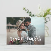 Retro Liebe & Danke-Overlay Text Wedding Danke (Stehend Vorderseite)