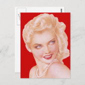 Retro-Liebe der 40er Jahre Postkarte (Vorne/Hinten)