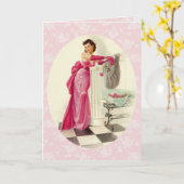 Retro-Liebe der 50er Jahre Karte (Gelbe Blume)