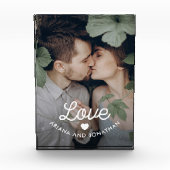 Retro Liebe des Text-| mit einem Herzen Fotoblock (Vorderseite)