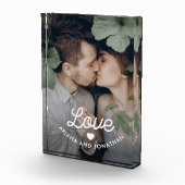 Retro Liebe des Text-| mit einem Herzen Fotoblock (Rechts)