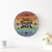 Retro-Liebe gerettet Große Wanduhr (Zuhause)
