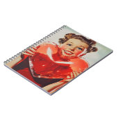 Retro-Liebe: Herzglühen der 50er Jahre Notizblock (Linke Seite)