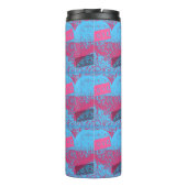 Retro Liebe Herzmuster Thermosbecher (Rückseite)