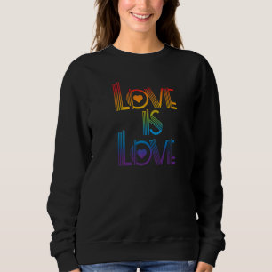 Retro-Liebe ist Liebe 70er gestreift Grafik Sweatshirt
