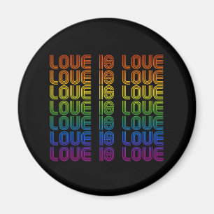 Retro Liebe ist Liebe Magnet