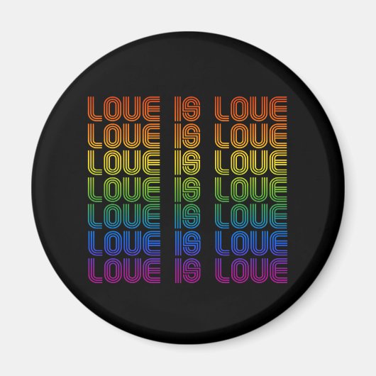 Retro-Liebe ist Liebe Magnet (Vorne)