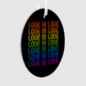Retro-Liebe ist Liebe Ornament (Vorderseite)