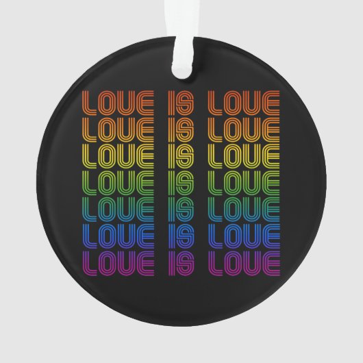 Retro-Liebe ist Liebe Ornament (Rückseite)