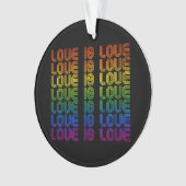 Retro-Liebe ist Liebe Ornament (Vorderseite)
